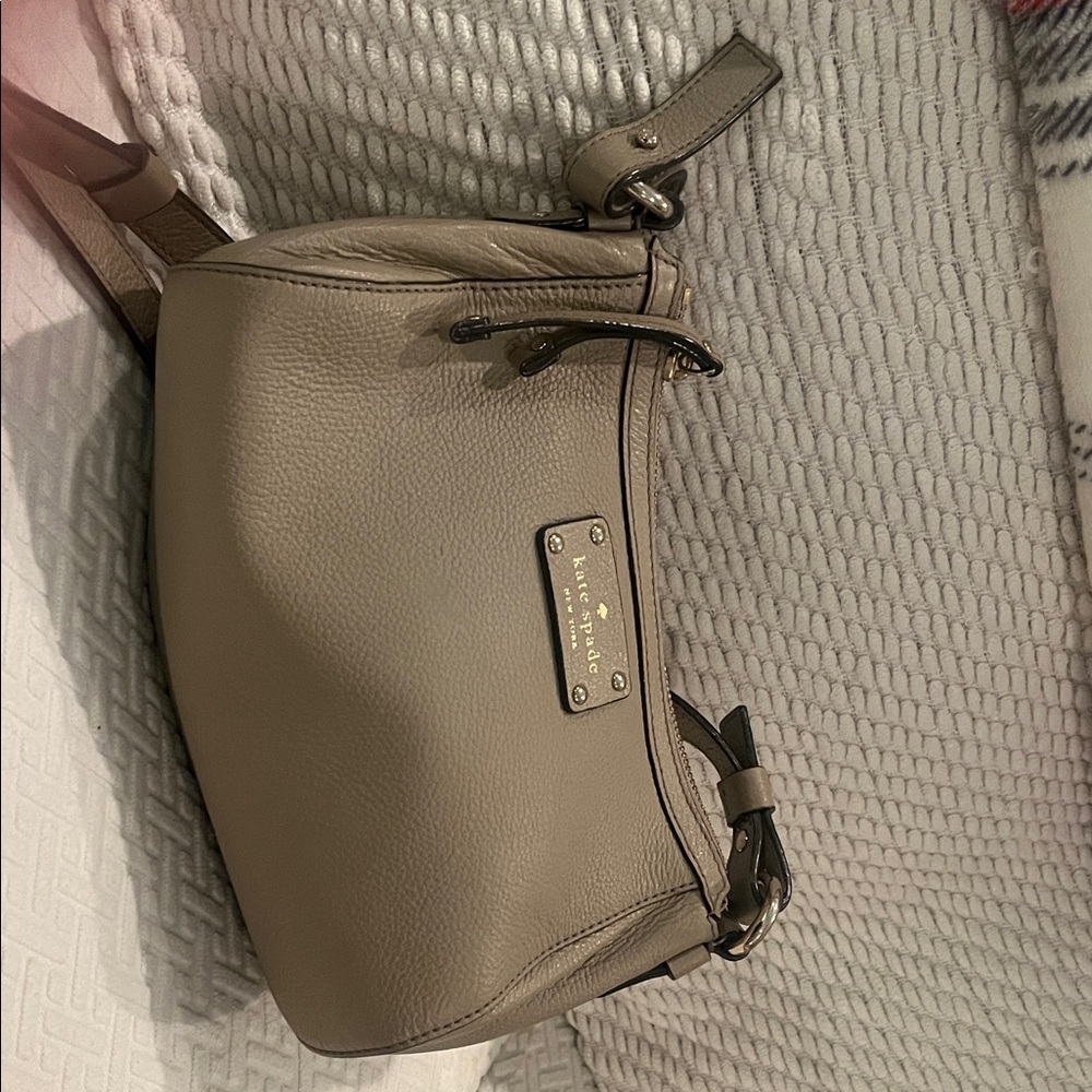 Kate Spade Pebbled Leather Crossbody Bag - Taupe
